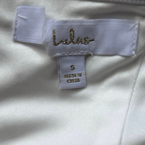 LULUS White Strapless‎ Embellished Gown S | Bridal Formal Maxi Dress NWOT - Picture 8 of 10